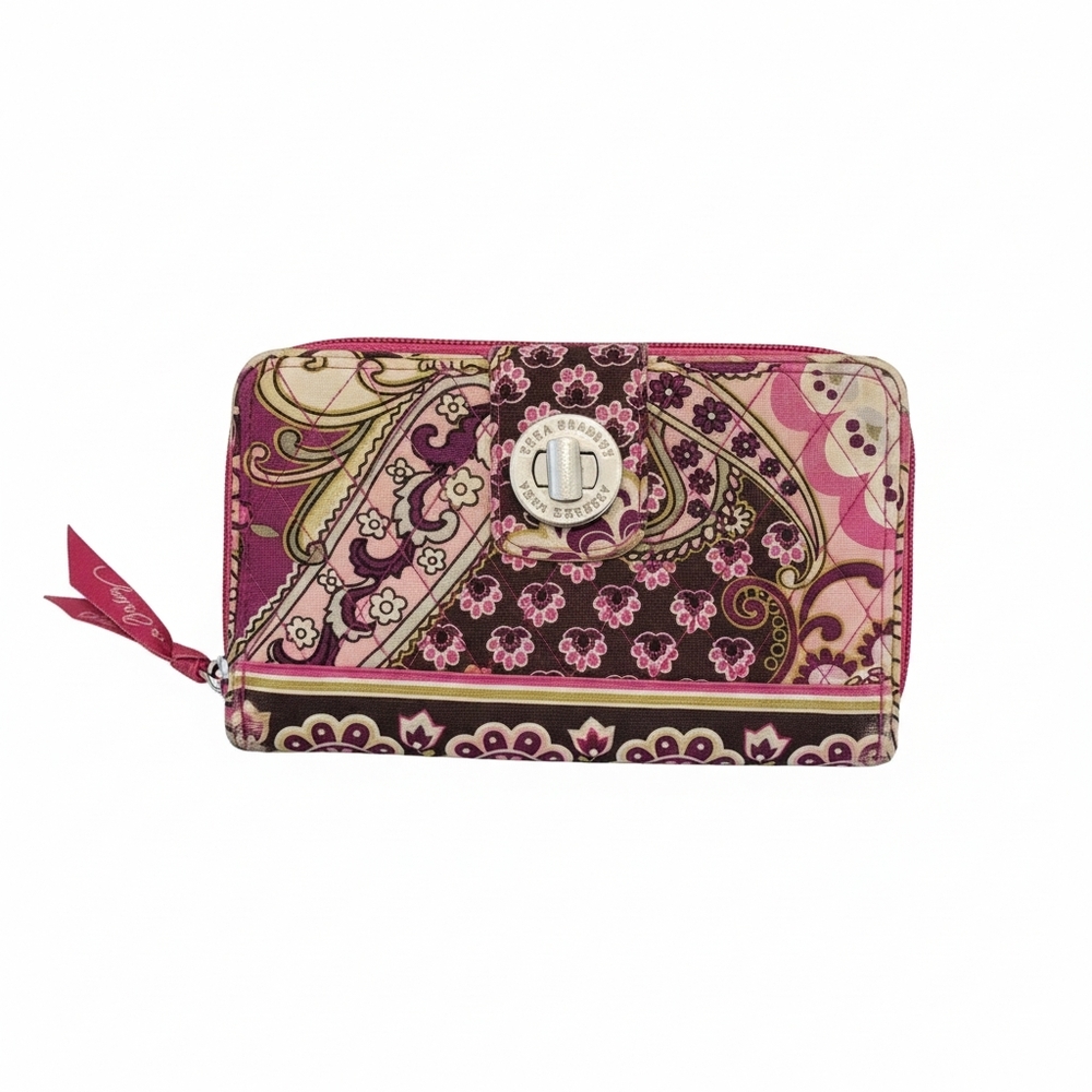 Vera Bradley Morgan Shoulder Bag With Matching Wallet In Very Berry Paisley - Picture 11 of 16
